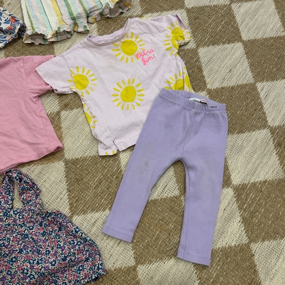 BUNDLE Zara Kids toddler baby girl top dress ruffle floral romper tee Tshirt - Picture 3 of 9